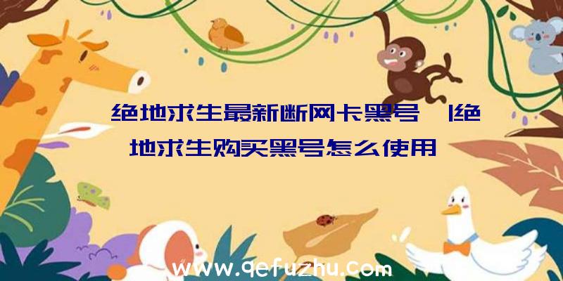 「绝地求生最新断网卡黑号」|绝地求生购买黑号怎么使用